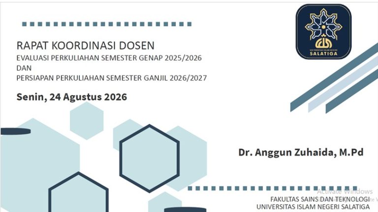 FST UIN Salatiga Gelar Rapat Koordinasi Dosen untuk Evaluasi dan Persiapan Perkuliahan