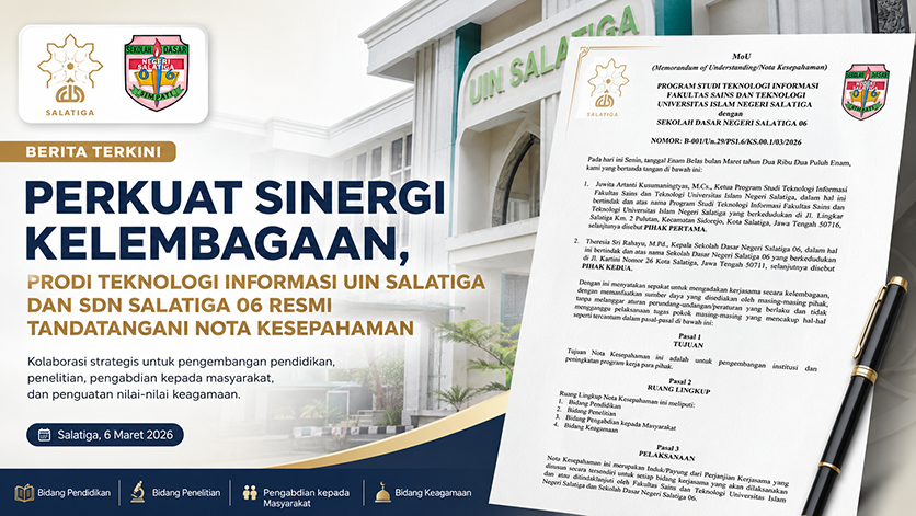 Perkuat Sinergi Kelembagaan, Prodi Teknologi Informasi UIN Salatiga dan SDN Salatiga 06 Resmi Tandatangani Nota Kesepahaman